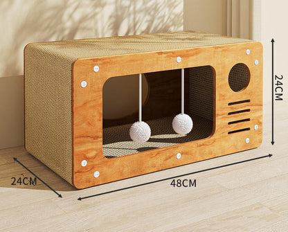 2-in-1 Cat Scratcher House