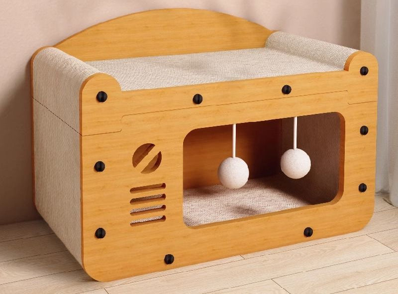 2-in-1 Cat Scratcher House