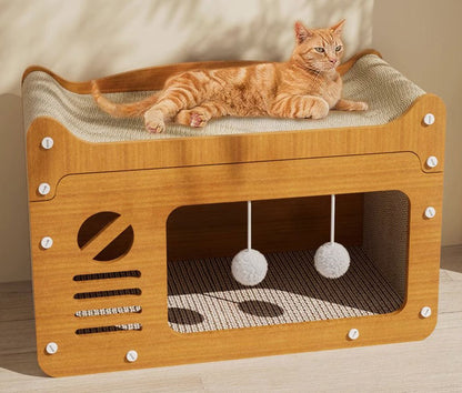2-in-1 Cat Scratcher House
