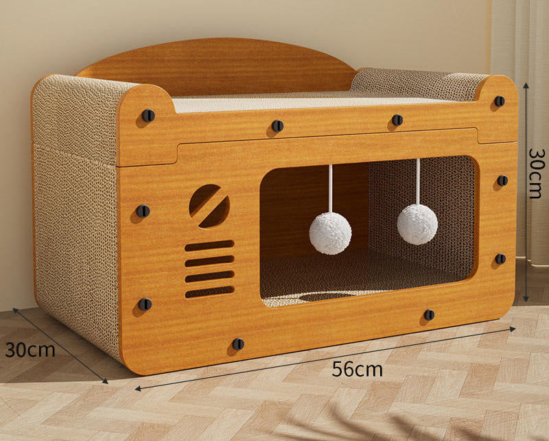 2-in-1 Cat Scratcher House