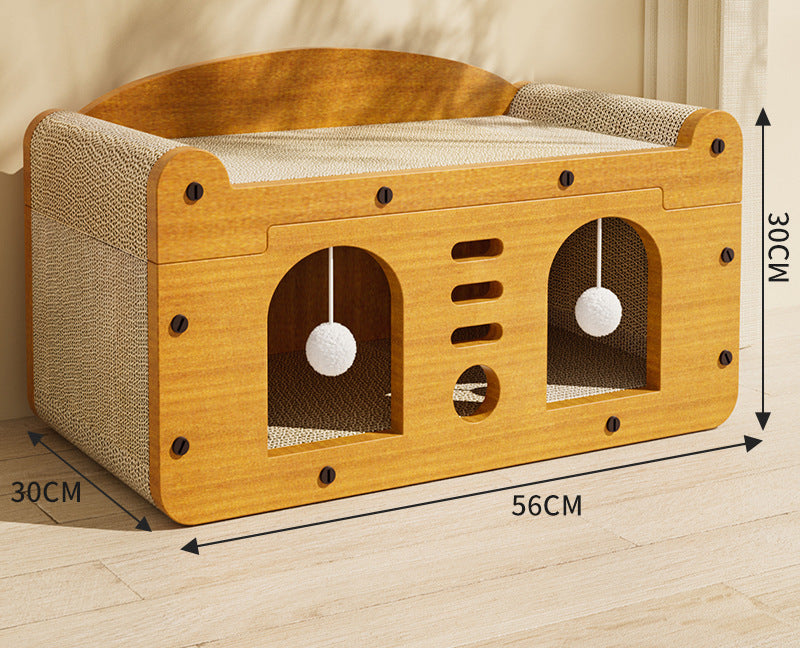 2-in-1 Cat Scratcher House