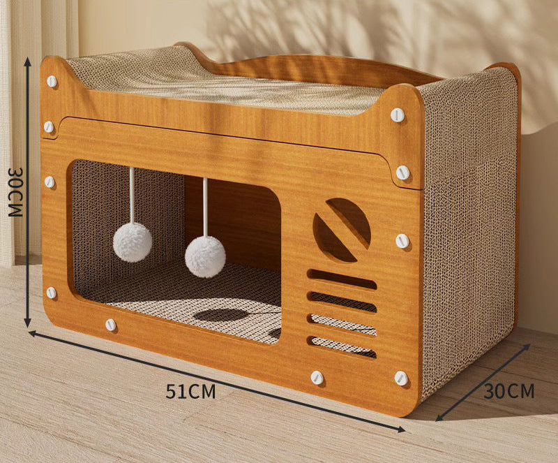 2-in-1 Cat Scratcher House